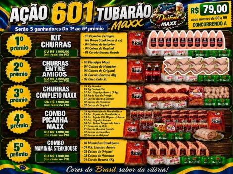 Dejair maxx - Tubarão maxx 601ª 5 ganhadores
