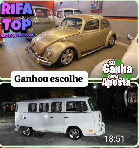 Opção de escolha kombi 84 ou fusca 69