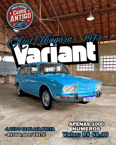 Meu novo carro antigo - 68* ação - vw variant 1973 azul niágara