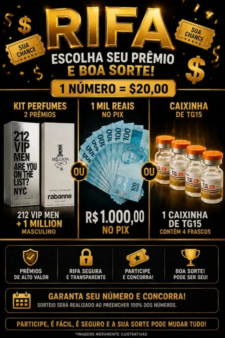 Scooby rifas - Tg ou perfume ou mil no pix