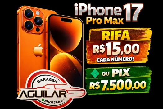 Garagem Aguilar - Iphone 17 pro max 256gb ou r$7.500,00 no pix