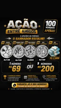 Patrick Roberto Rocha - Ação 75 - jogo de rodas vacum chrome ou pix r$2800