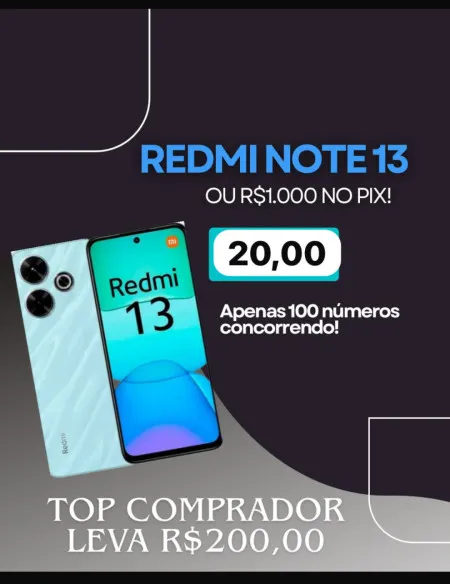 Redmi note ou 1.000,00 no pix