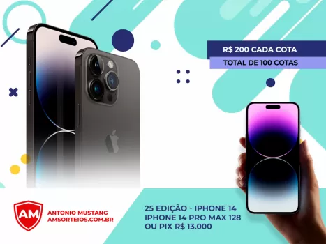 25? edi??o iphone 14 pro max ou pix 13 mil